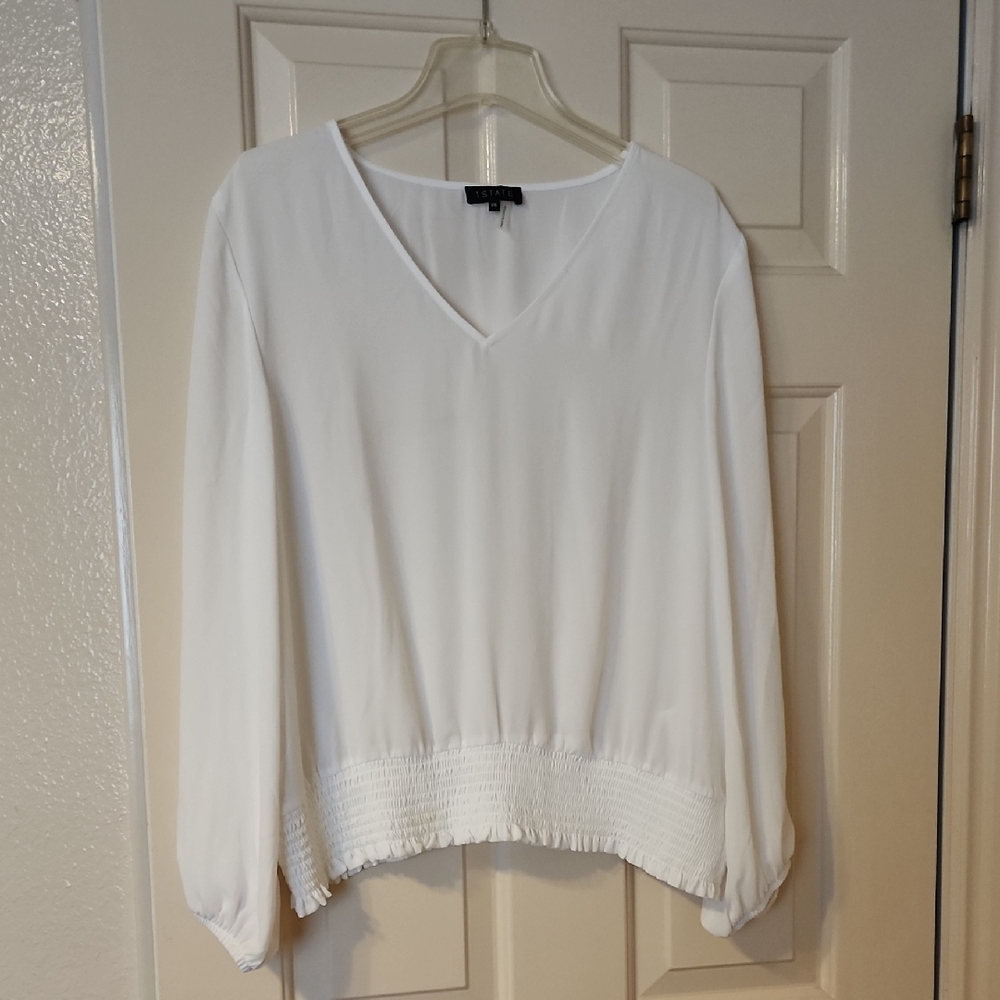 1. State White Relaxed Blouse